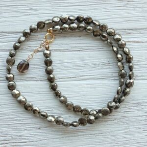 COPY - Pyrite necklace 16” choker necklace